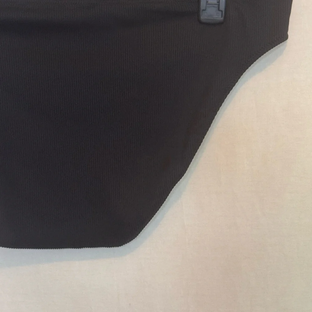 AA-3‎ Aerie NWT Black Ribbed Summer Swim Bikini Bottoms Size XL